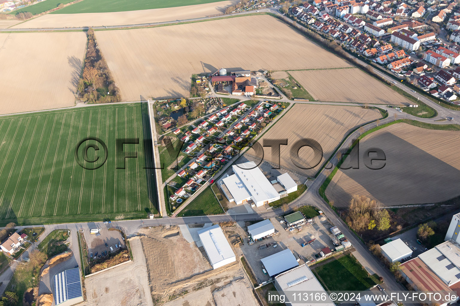 Aerial view of Breisach am Rhein in the state Baden-Wuerttemberg, Germany