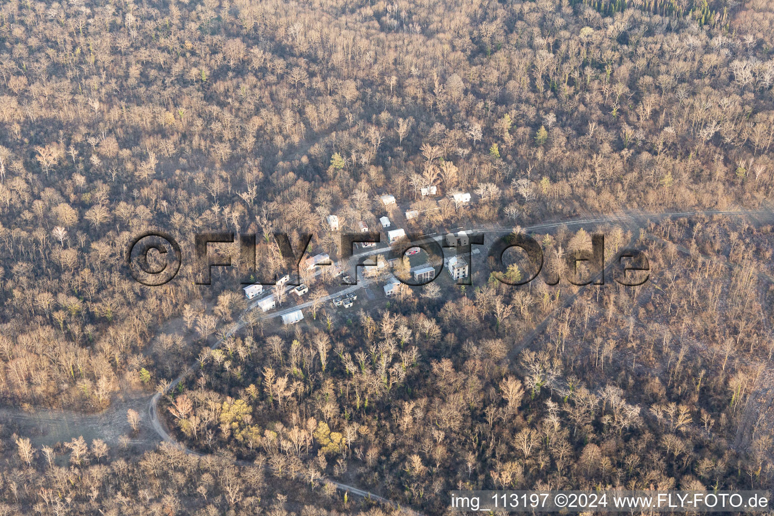 Military training settlement in Hartheim am Rhein in the state Baden-Wuerttemberg, Germany