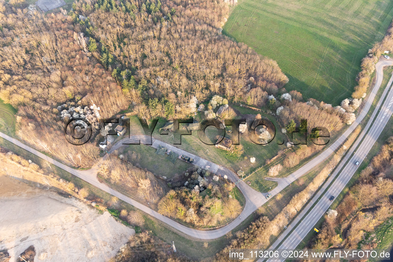 Military training area in Neuenburg am Rhein in the state Baden-Wuerttemberg, Germany