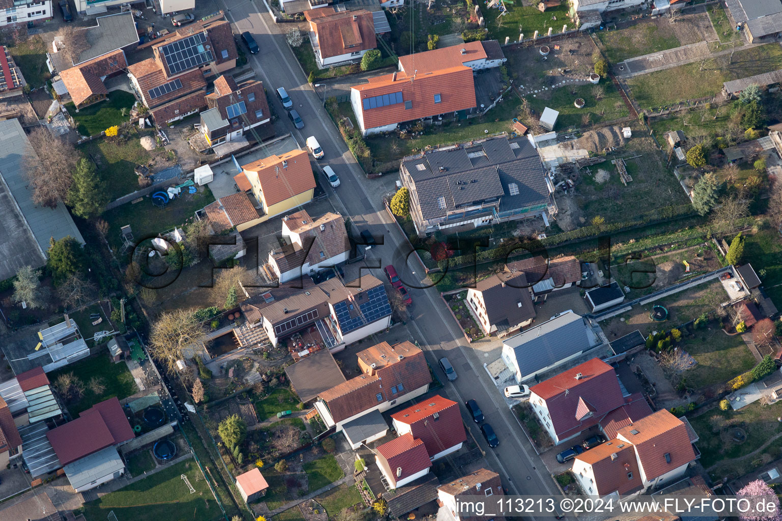 Drone image of Kandel in the state Rhineland-Palatinate, Germany