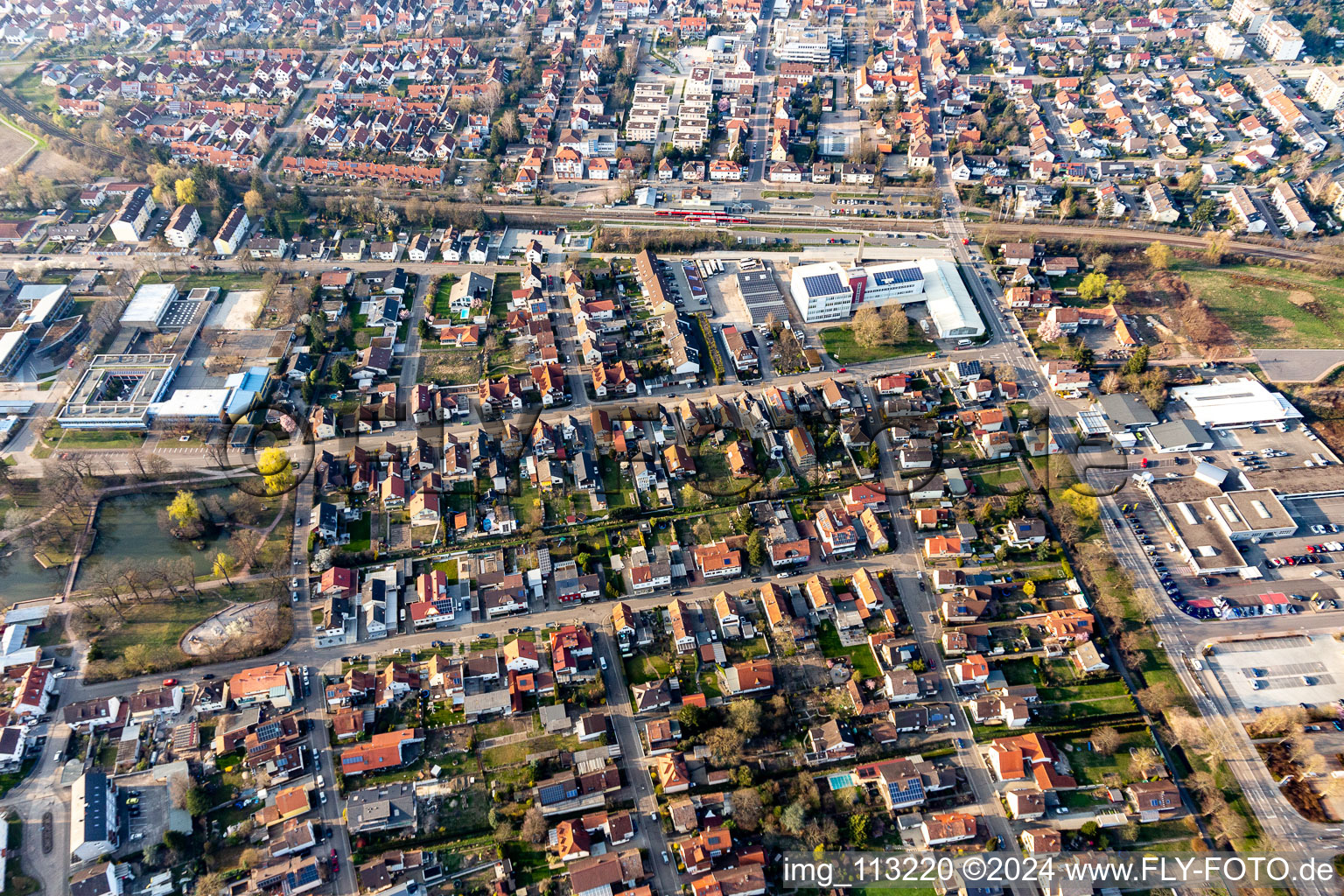 Aerial photograpy of Kandel in the state Rhineland-Palatinate, Germany