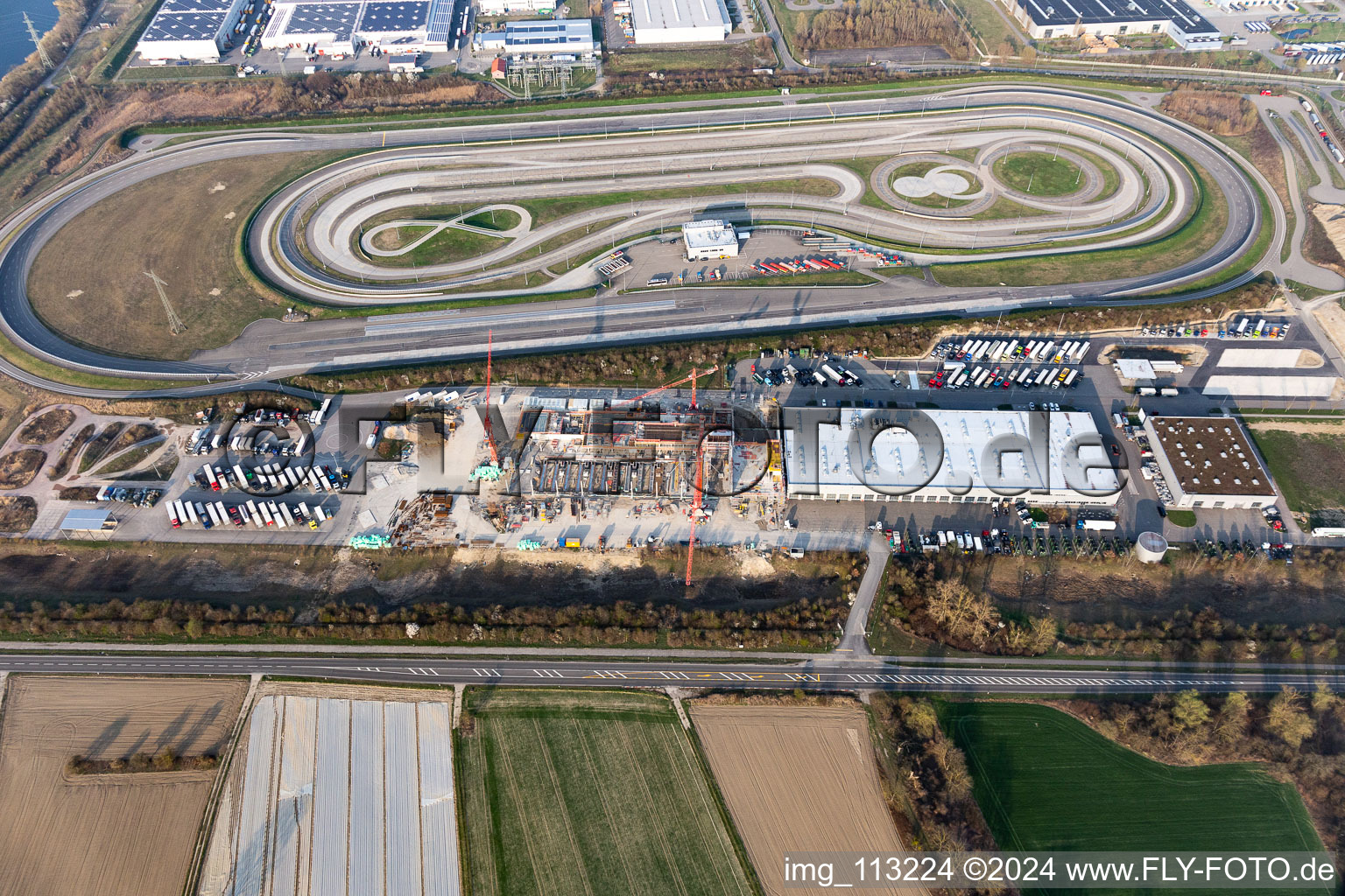 Drone image of Wörth am Rhein in the state Rhineland-Palatinate, Germany