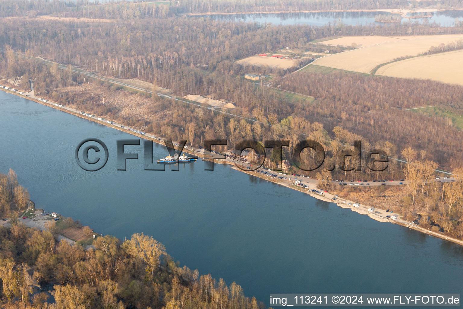 District Leopoldshafen in Eggenstein-Leopoldshafen in the state Baden-Wuerttemberg, Germany out of the air