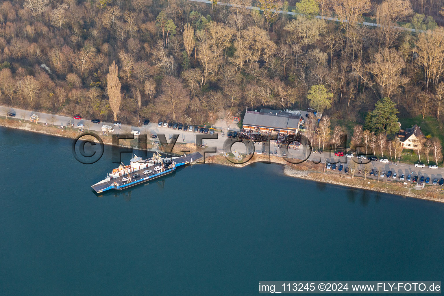 Neupotz in the state Rhineland-Palatinate, Germany from above