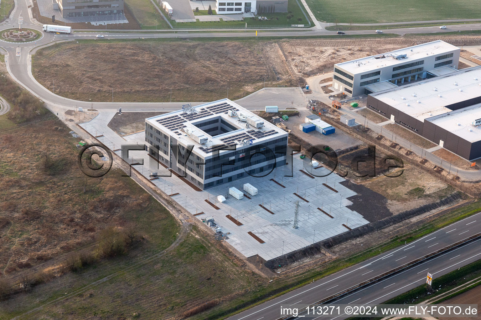 Aerial photograpy of Rülzheim in the state Rhineland-Palatinate, Germany