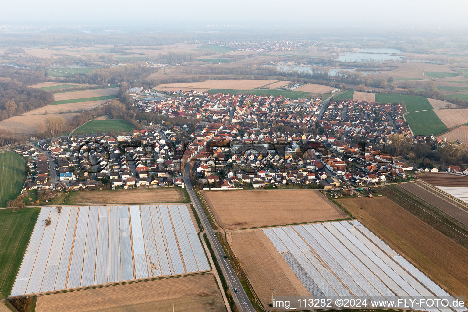 Bird's eye view of Kuhardt in the state Rhineland-Palatinate, Germany