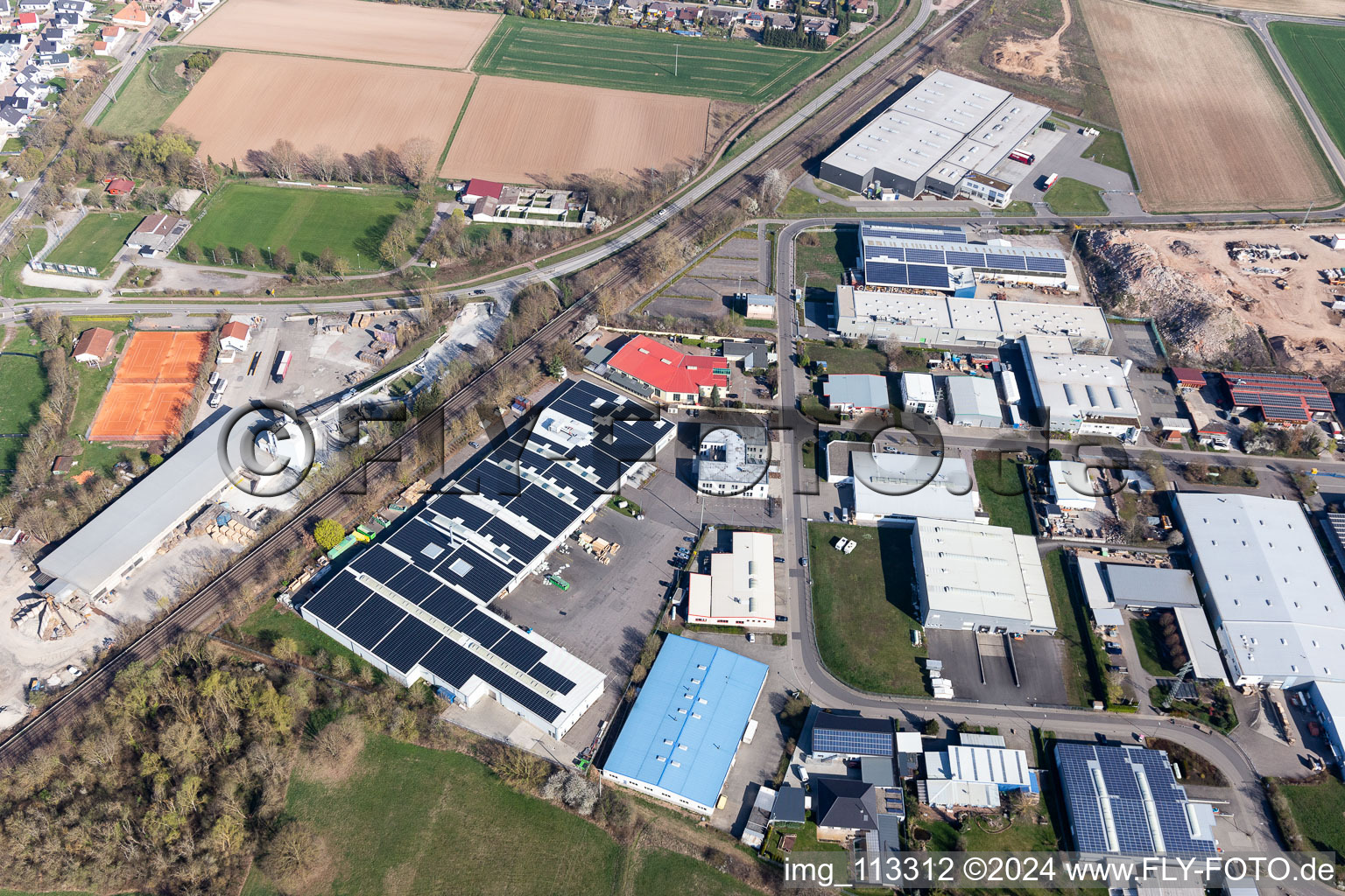 Drone image of Rohrbach in the state Rhineland-Palatinate, Germany