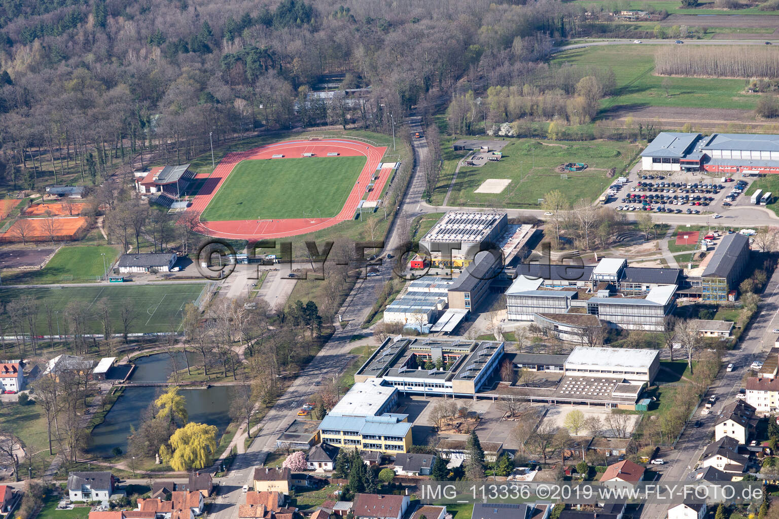 Stadion in Kandel in the state Rhineland-Palatinate, Germany
