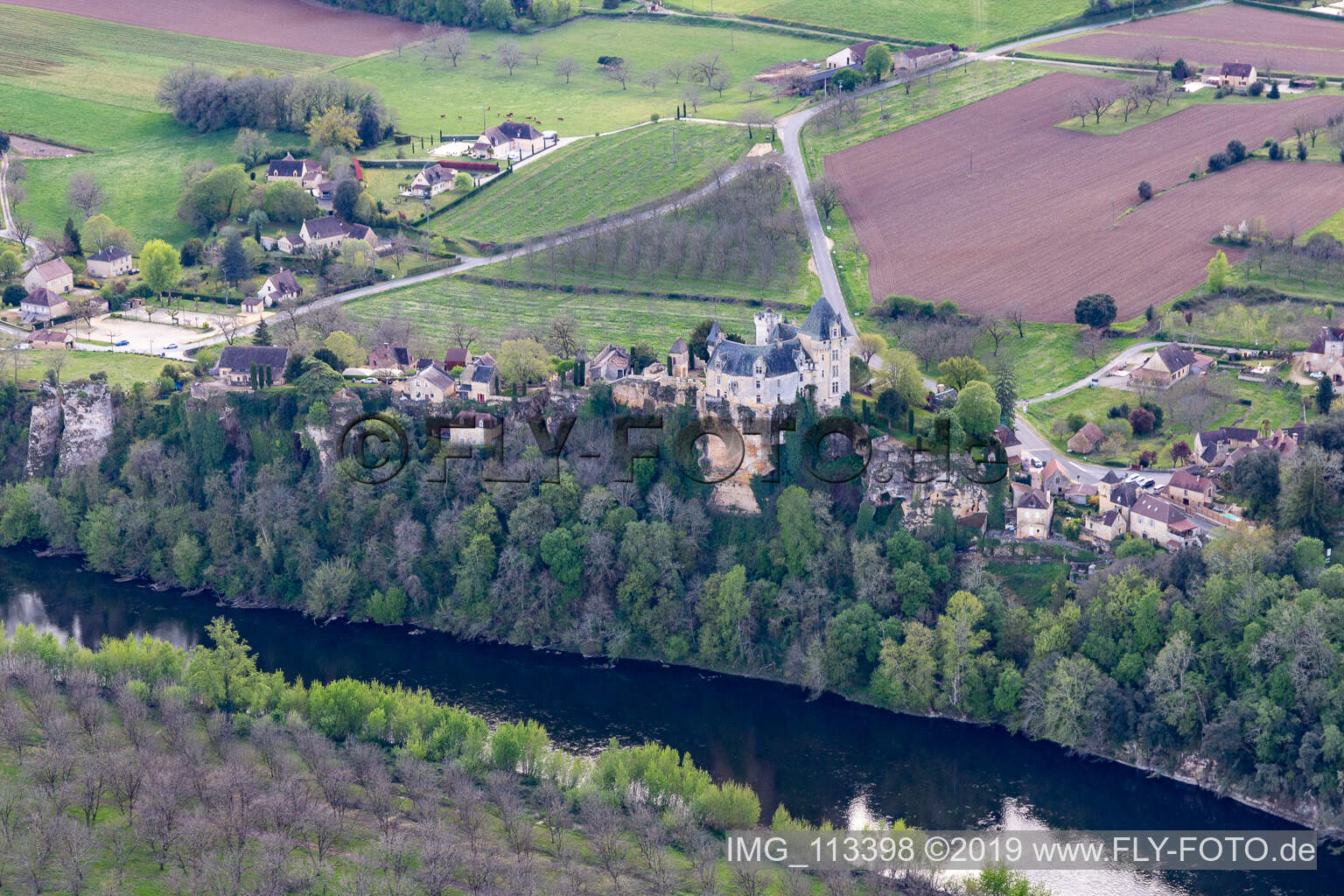 Cingle de Montfort in Vitrac in the state Dordogne, France