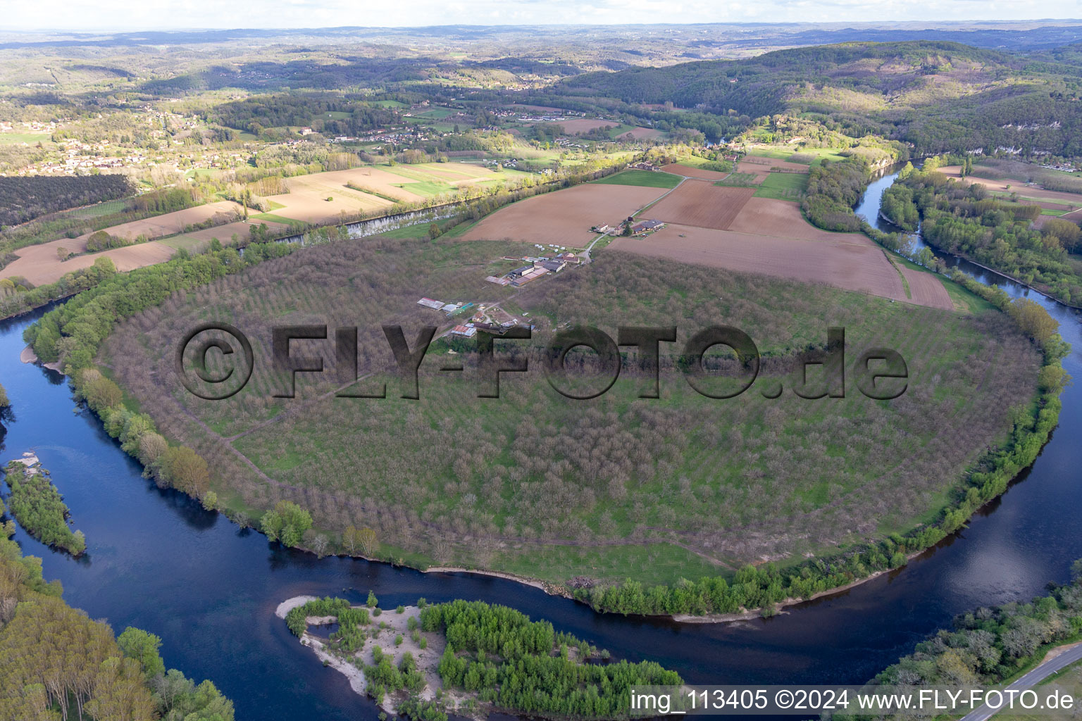 Cingle de Montfort, Dordogne loop in Vitrac in the state Dordogne, France