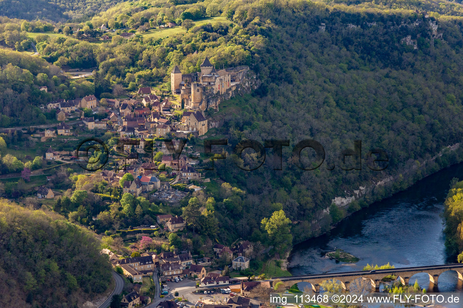 Castle of Chateau de Castelnaud-la-Chapelle in Castelnaud-la-Chapelle in Nouvelle-Aquitaine, France