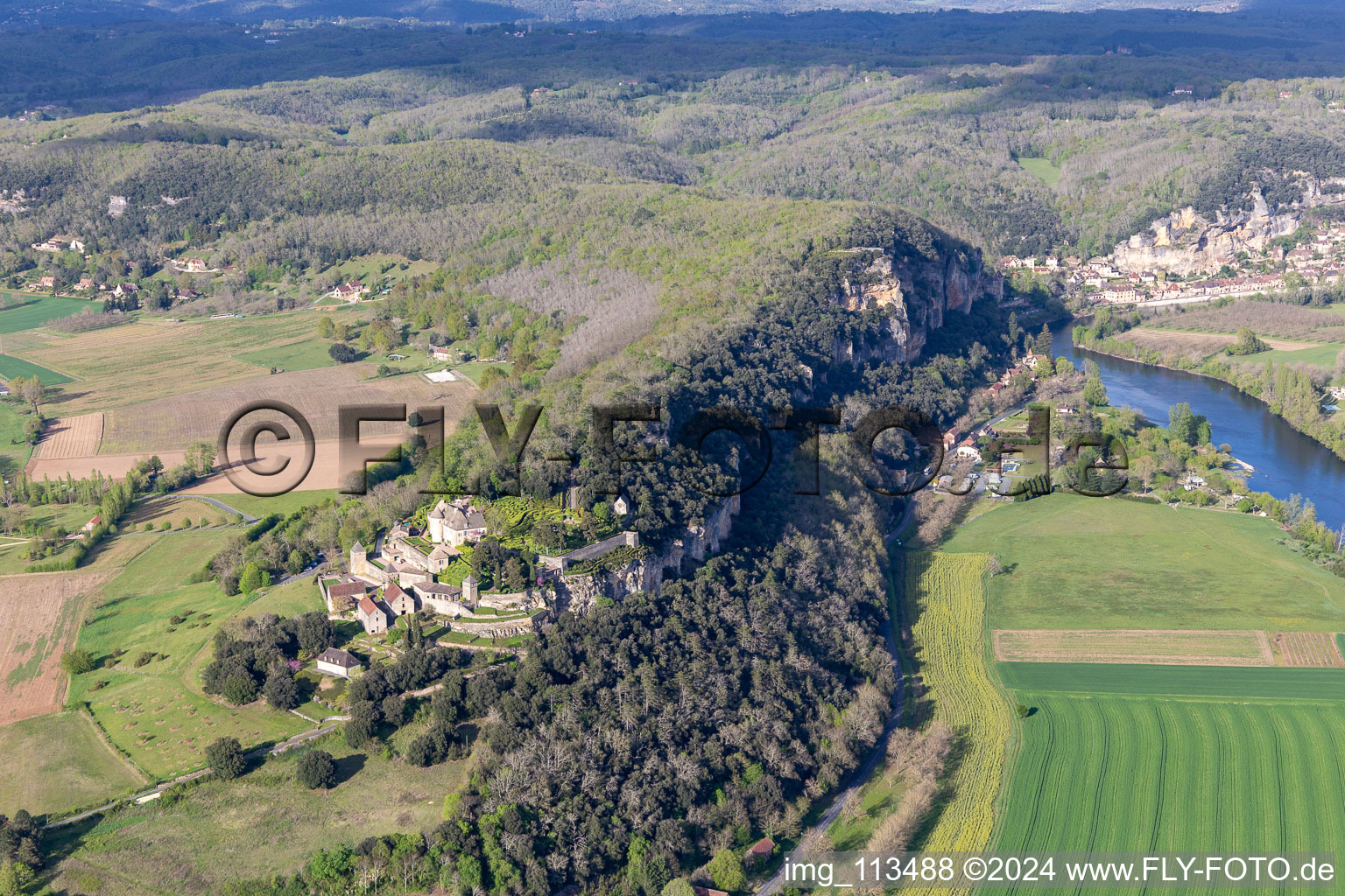 Jardins de Marqueyssac in Vézac in the state Dordogne, France from above