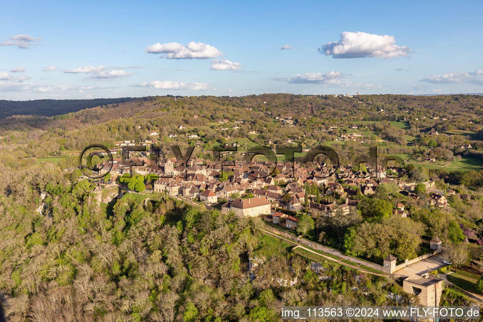 Citadel in Domme in the state Dordogne, France out of the air