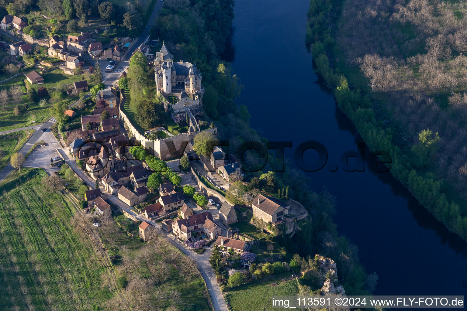 Montfort in Vitrac in the state Dordogne, France out of the air