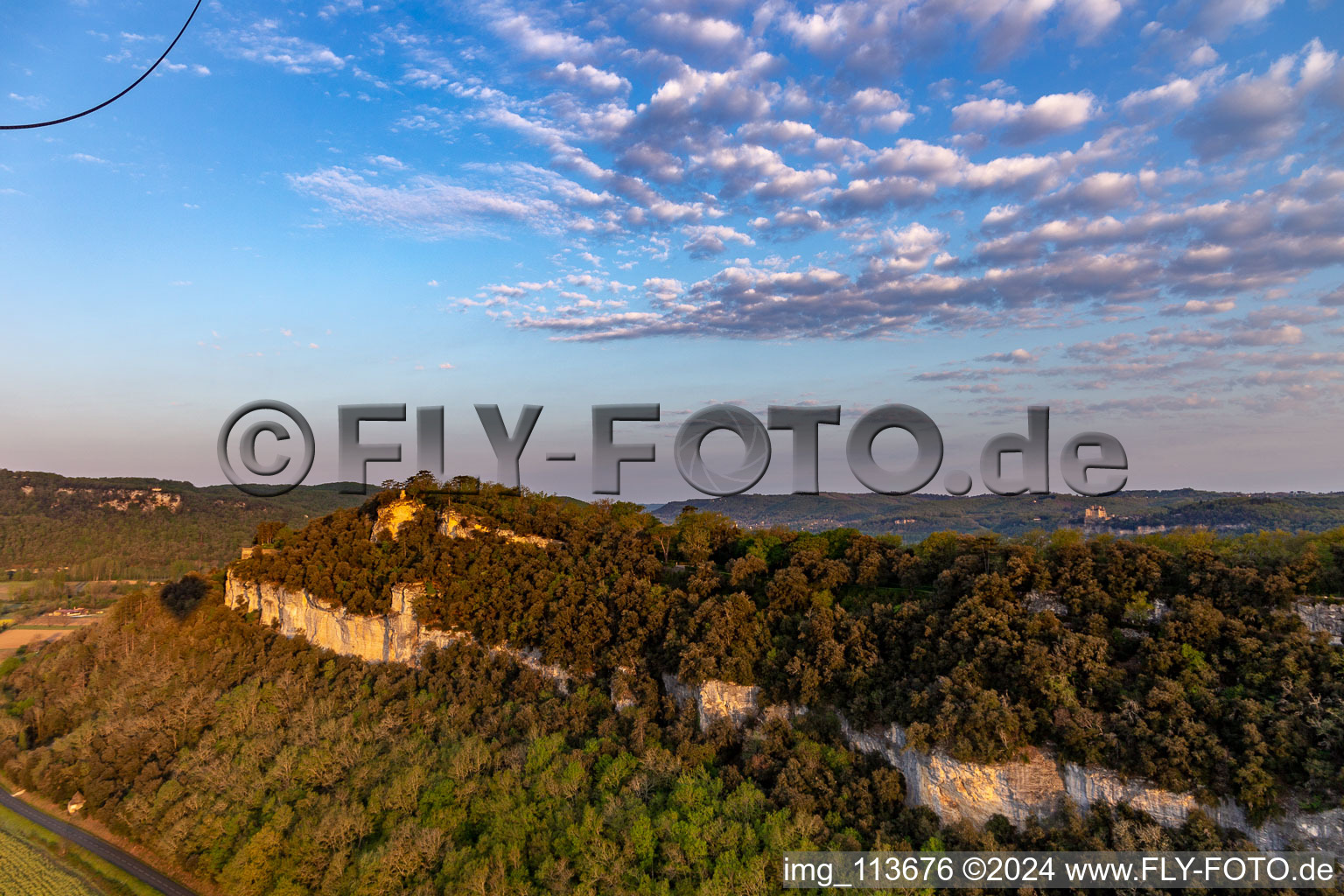 Aerial photograpy of Marqueyssac Gardens in Vézac in the state Dordogne, France