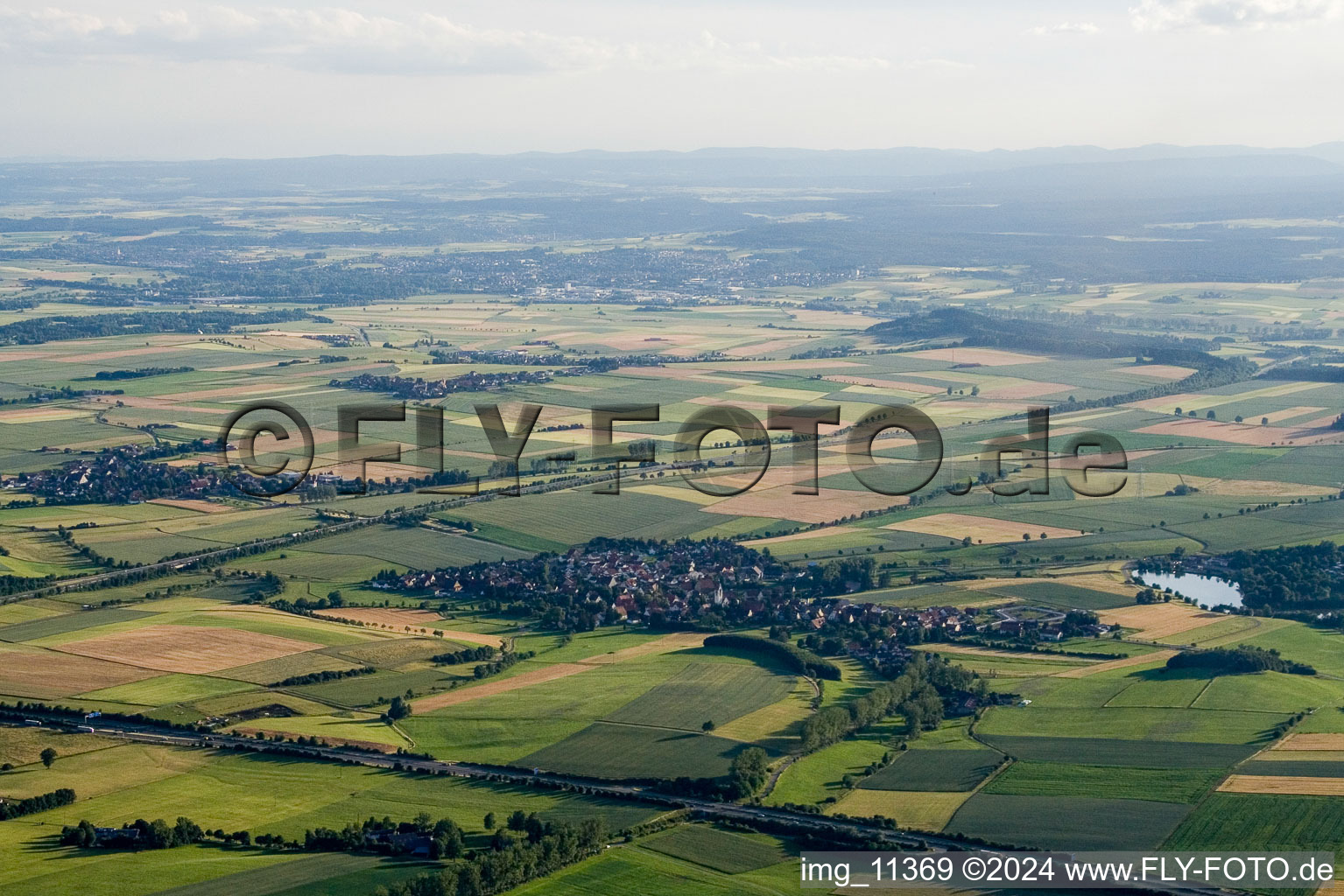 Aerial photograpy of Tuningen in the state Baden-Wuerttemberg, Germany