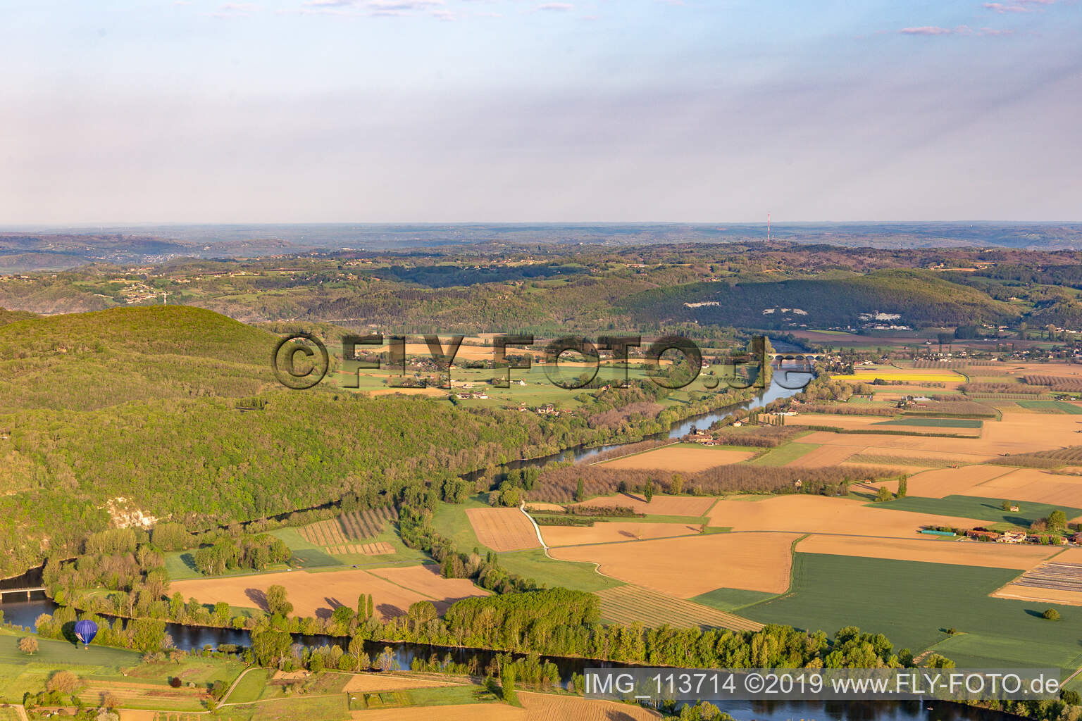 Saint-Vincent-de-Cosse in the state Dordogne, France from above