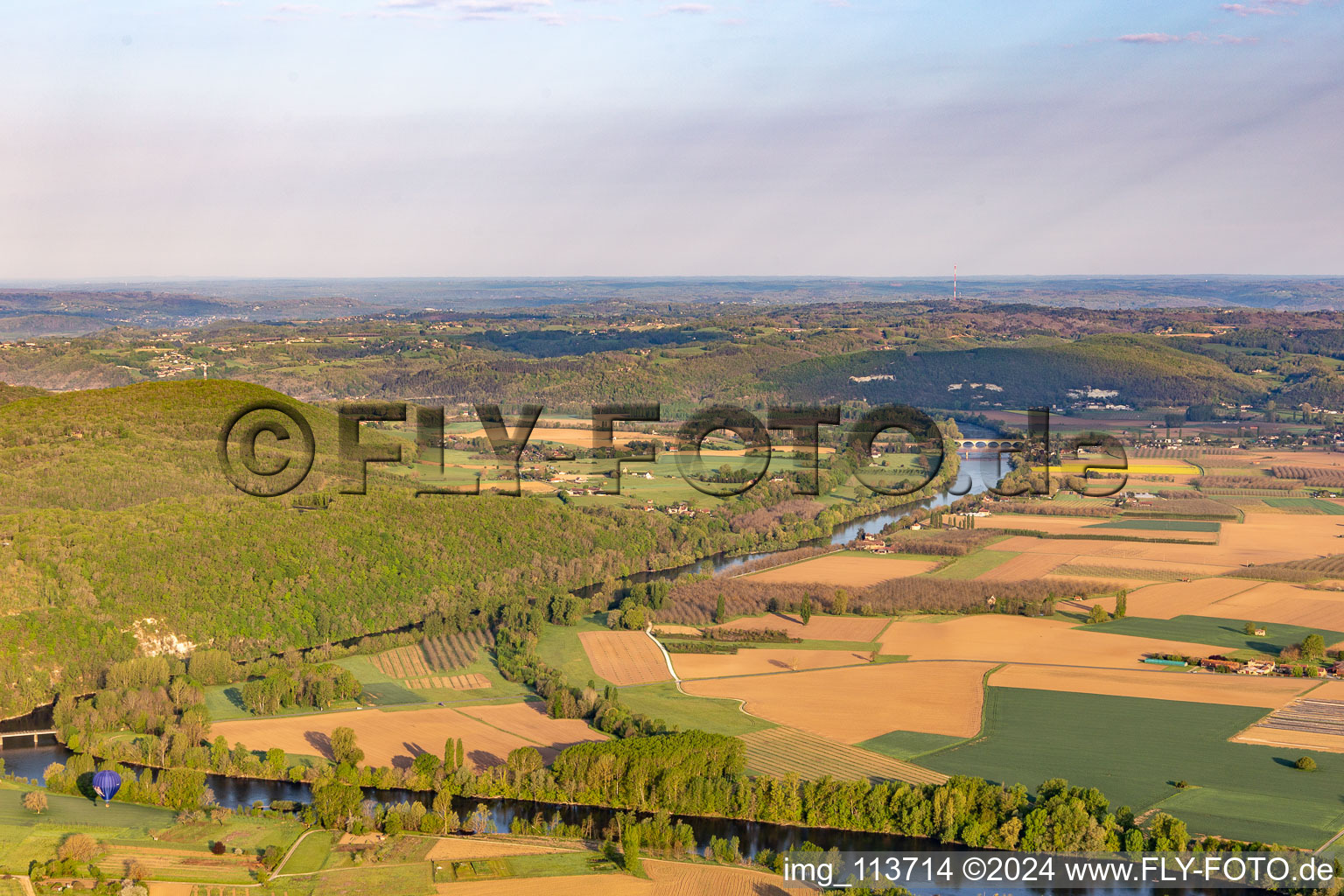 Saint-Vincent-de-Cosse in the state Dordogne, France from above