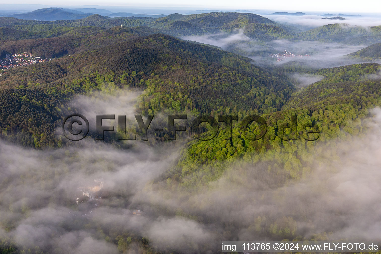 Bad Bergzabern in the state Rhineland-Palatinate, Germany viewn from the air