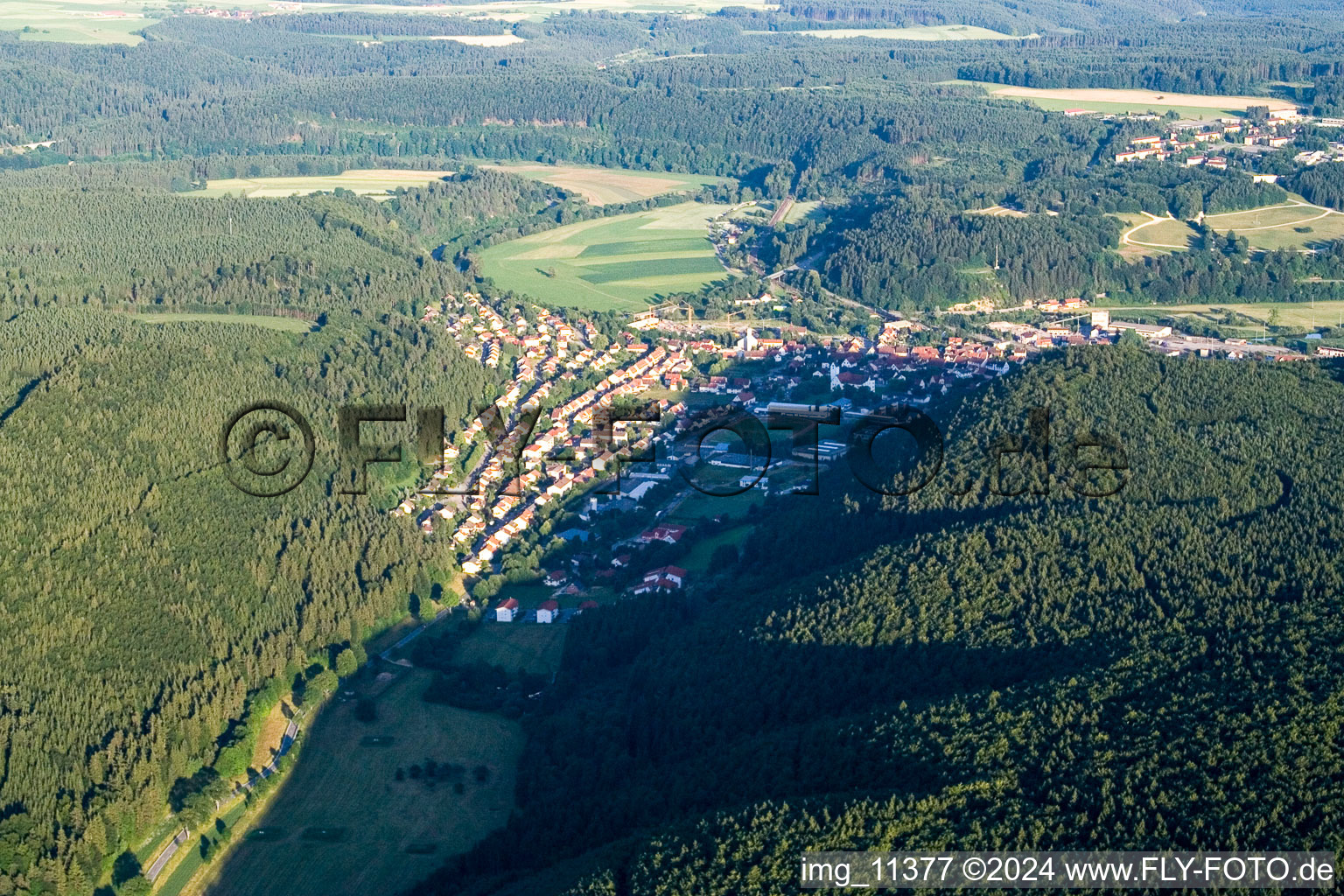 Immendingen in the state Baden-Wuerttemberg, Germany from the plane