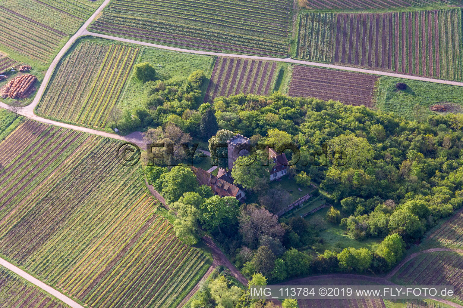 Drone image of Wissembourg in the state Bas-Rhin, France
