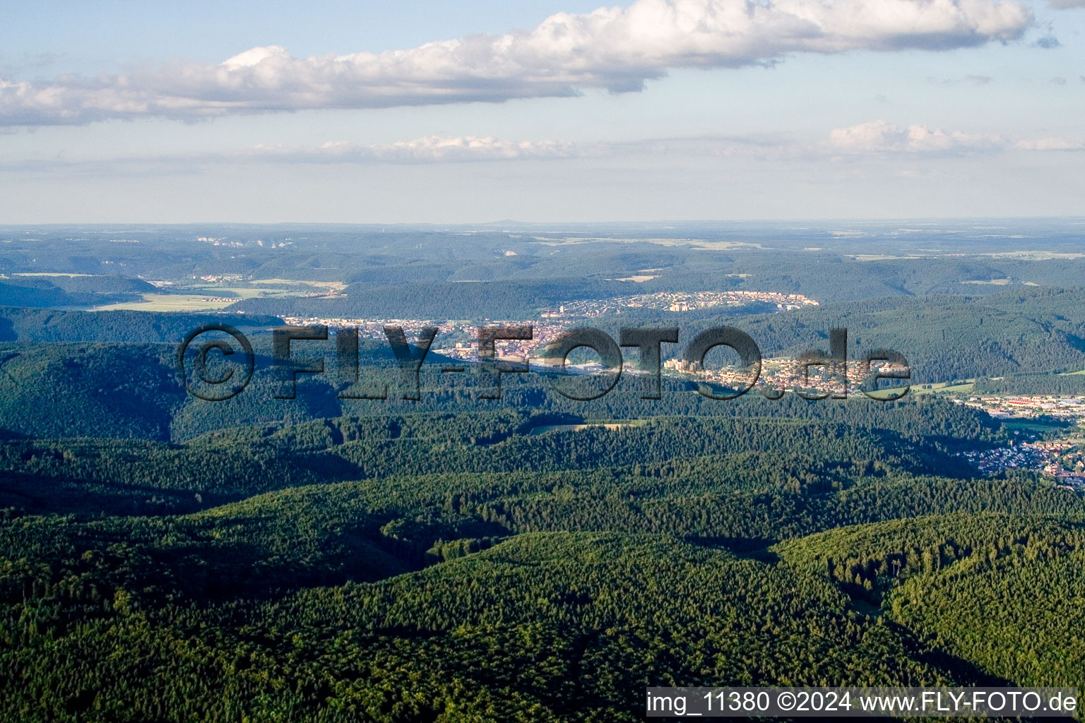 Drone image of Tuttlingen in the state Baden-Wuerttemberg, Germany