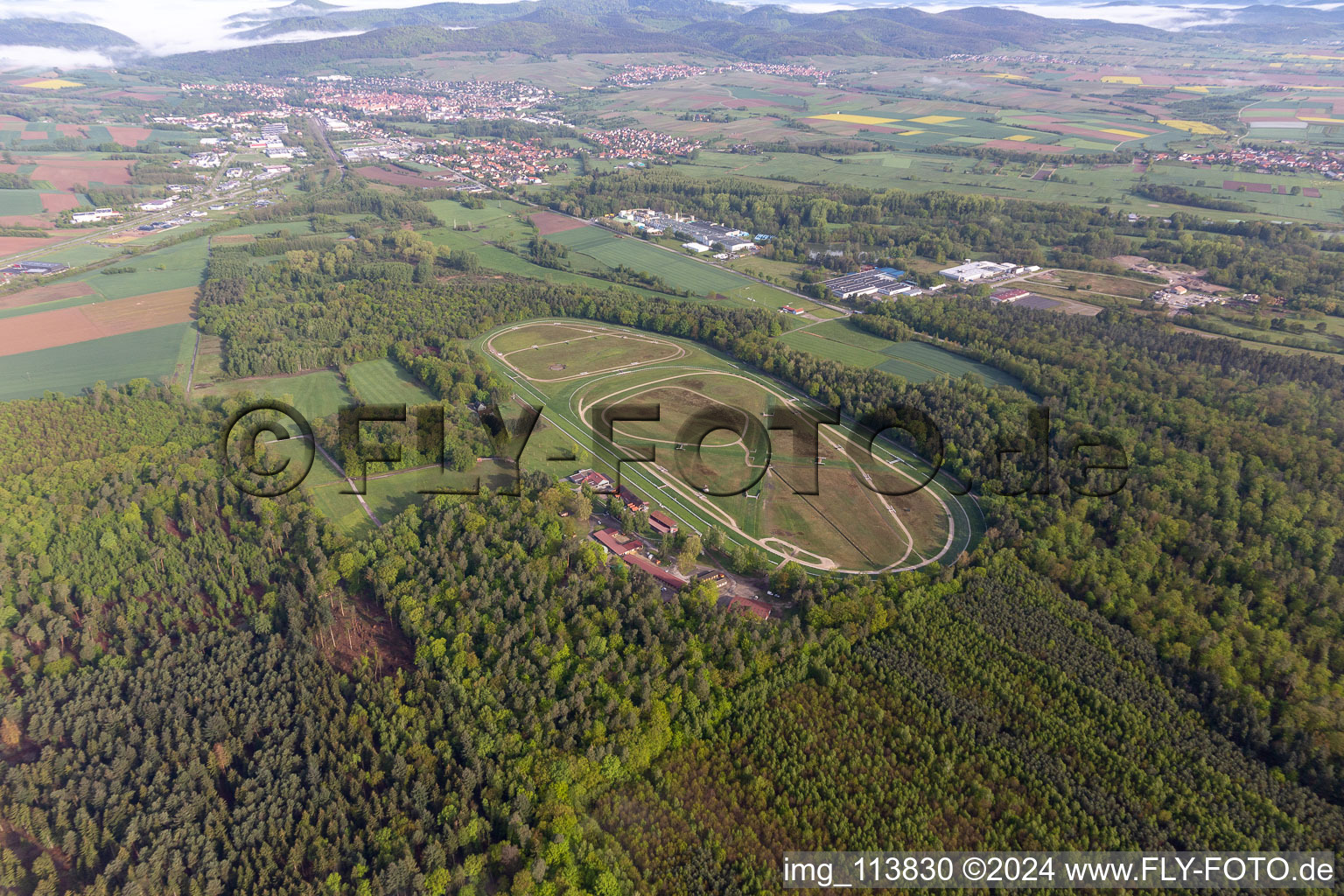 Hippodrome de la Hardt in Wissembourg in the state Bas-Rhin, France