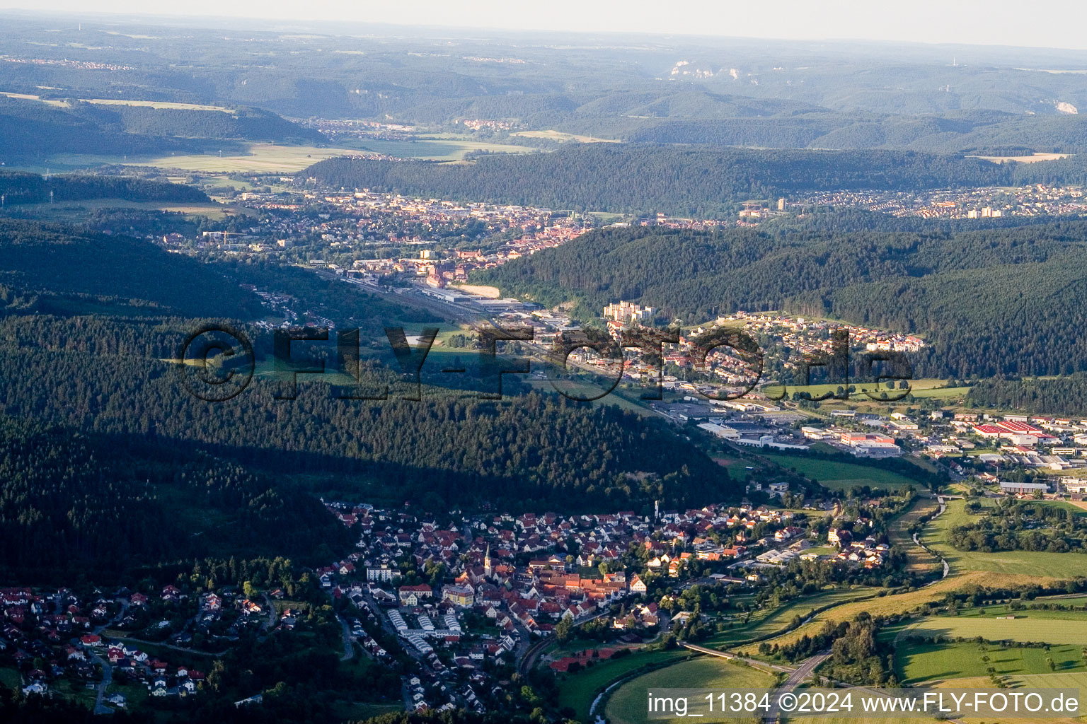 Immendingen in the state Baden-Wuerttemberg, Germany viewn from the air