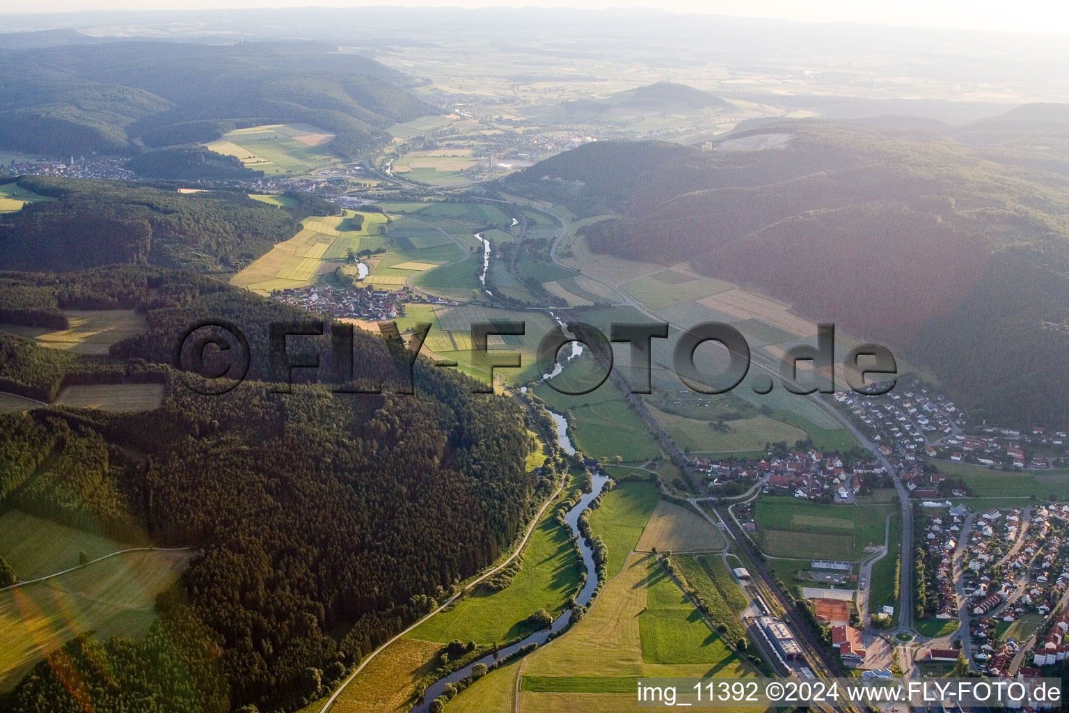 Drone image of Immendingen in the state Baden-Wuerttemberg, Germany