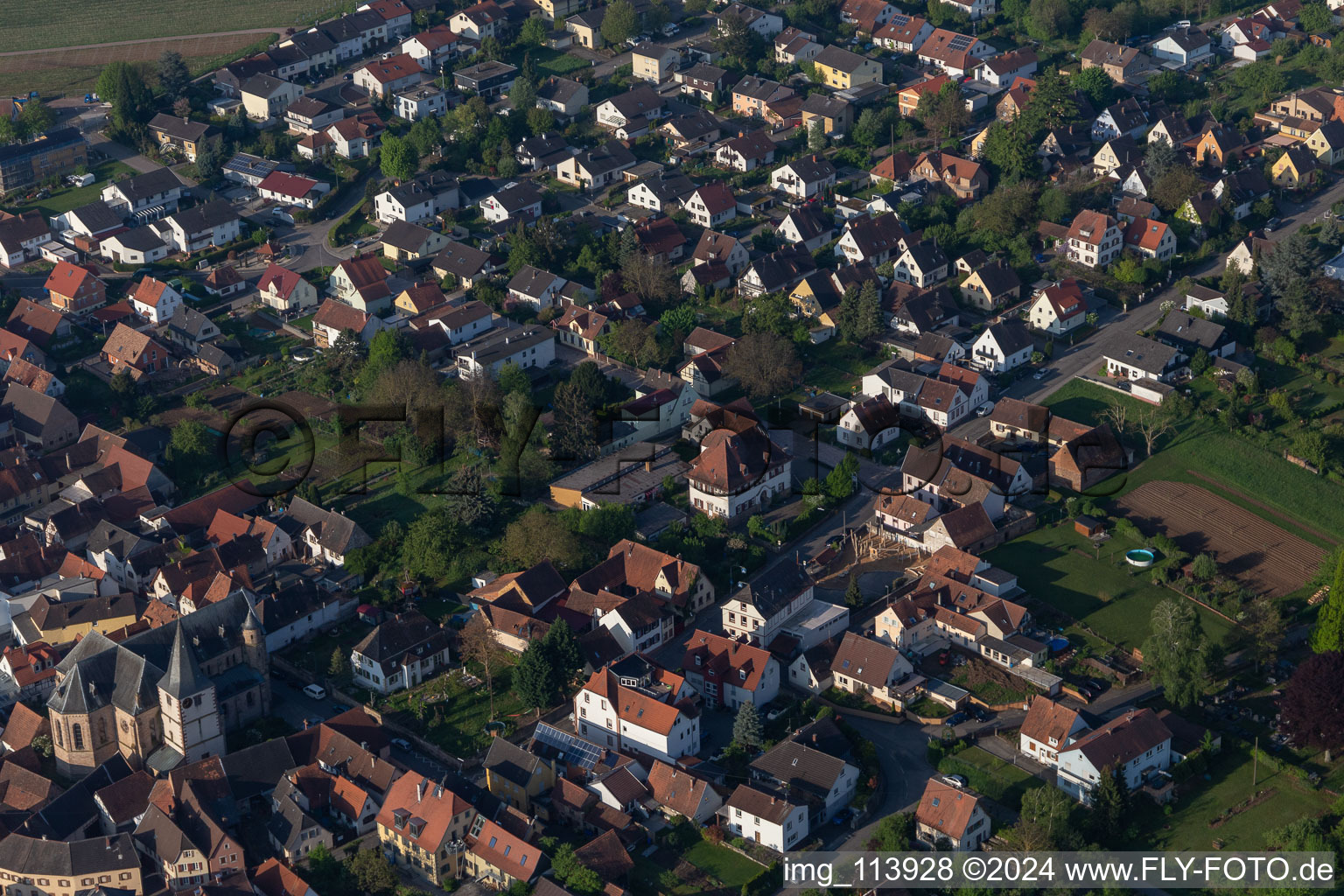 District Arzheim in Landau in der Pfalz in the state Rhineland-Palatinate, Germany out of the air