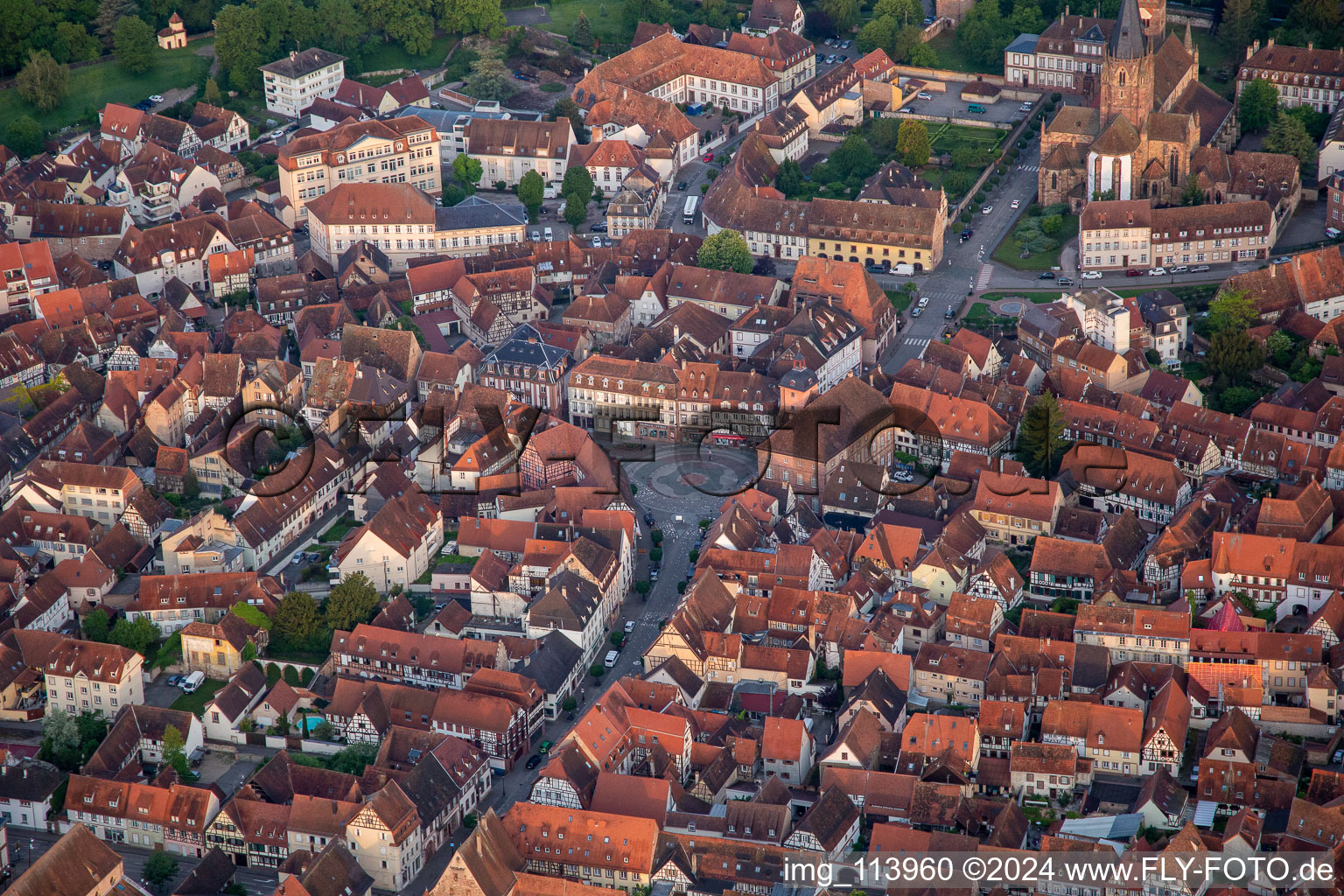 Wissembourg in the state Bas-Rhin, France out of the air