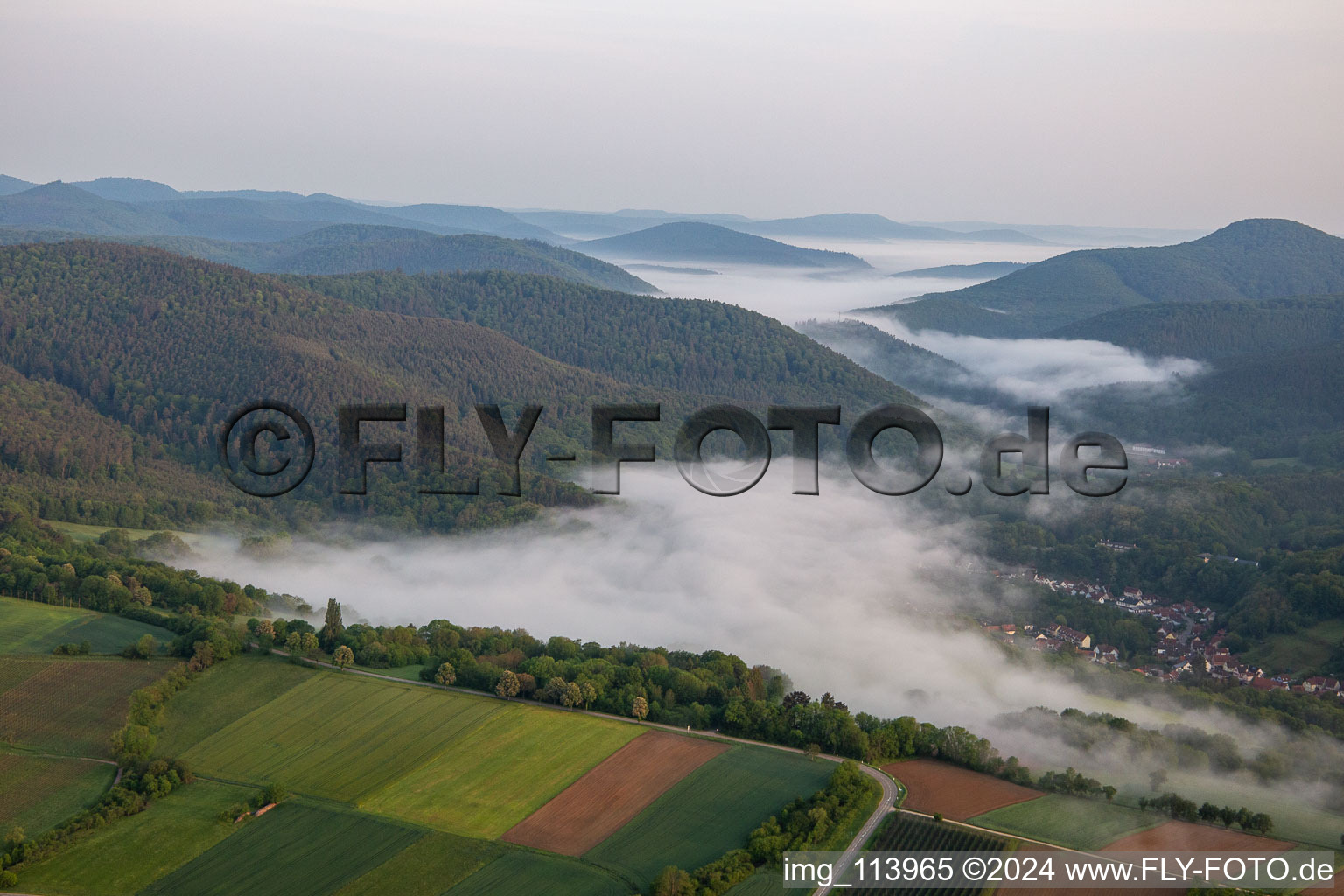 Wieslauter Valley in the district Weiler in Wissembourg in the state Bas-Rhin, France