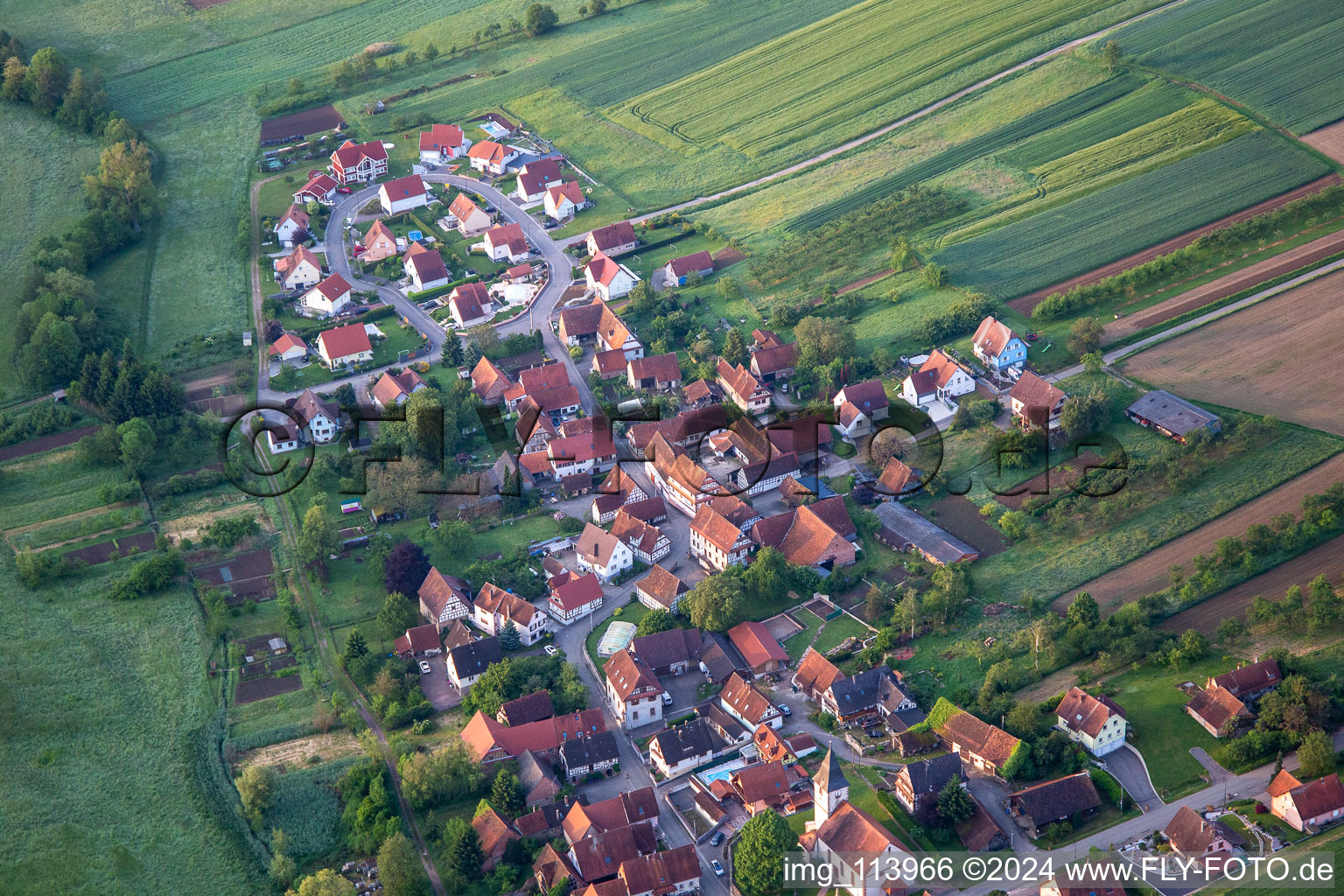 Cleebourg in the state Bas-Rhin, France out of the air