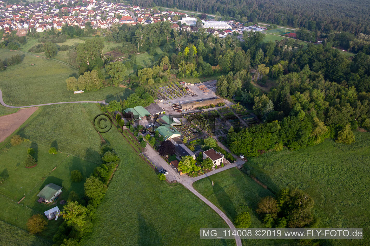 Bienwald tree nursery / Greentec in Berg in the state Rhineland-Palatinate, Germany out of the air