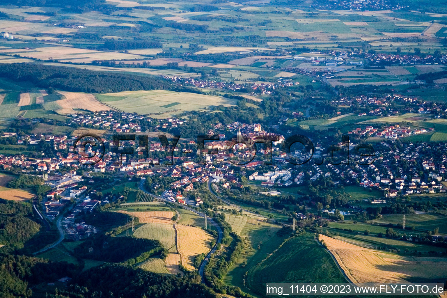 Mauenheim in the state Baden-Wuerttemberg, Germany from above
