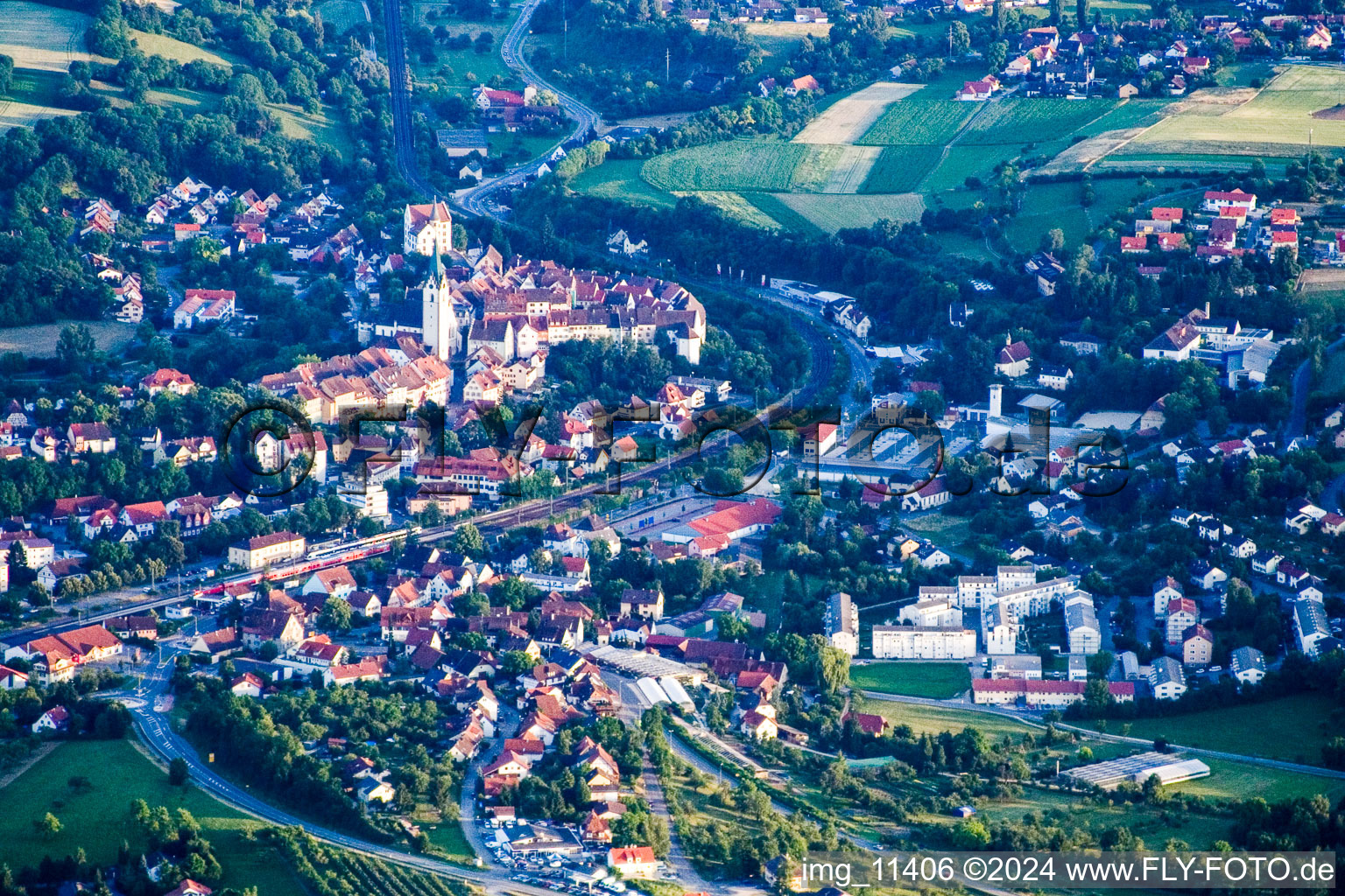 Village view in Engen in the state Baden-Wuerttemberg, Germany