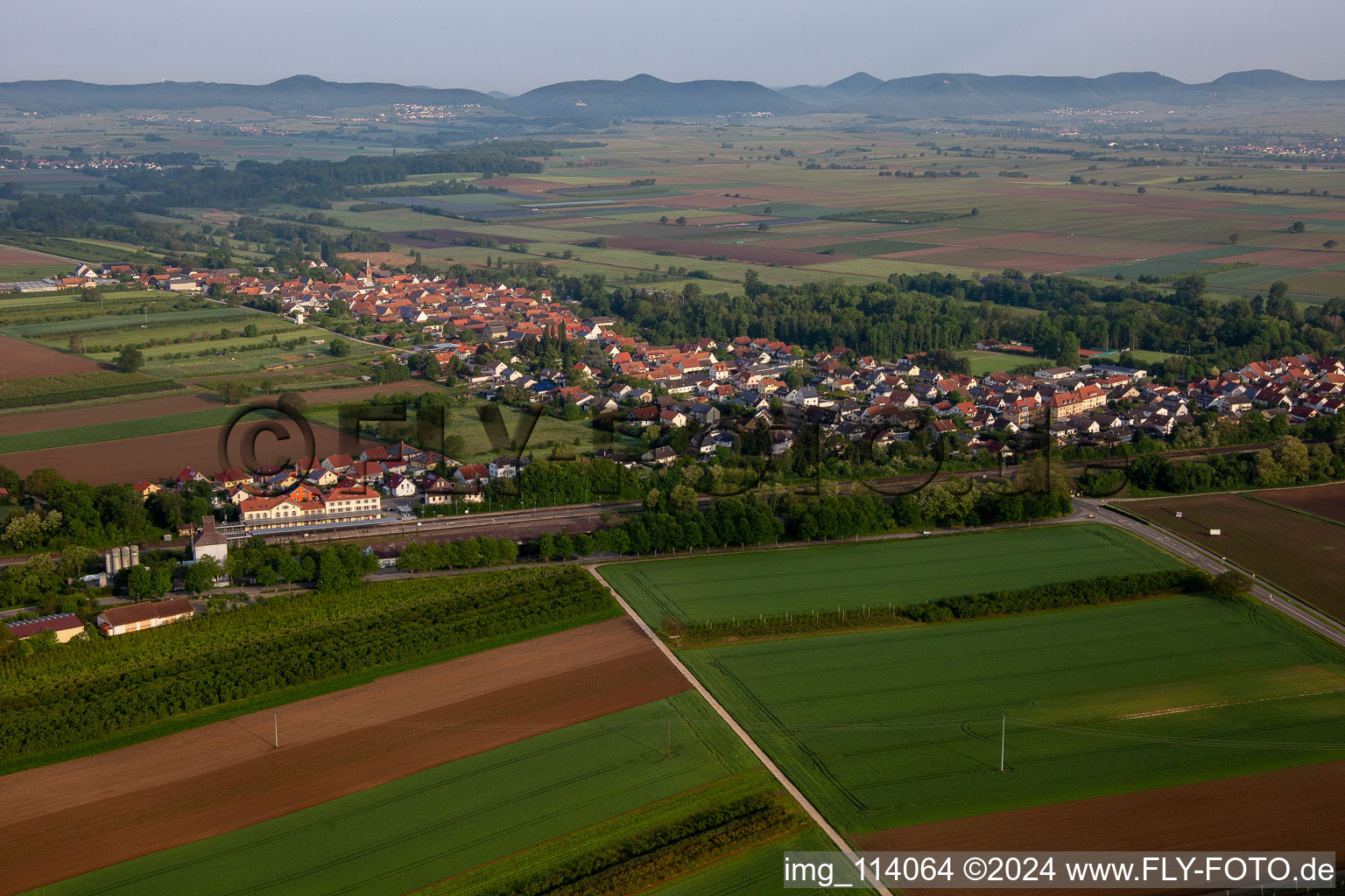 Winden in the state Rhineland-Palatinate, Germany from the drone perspective