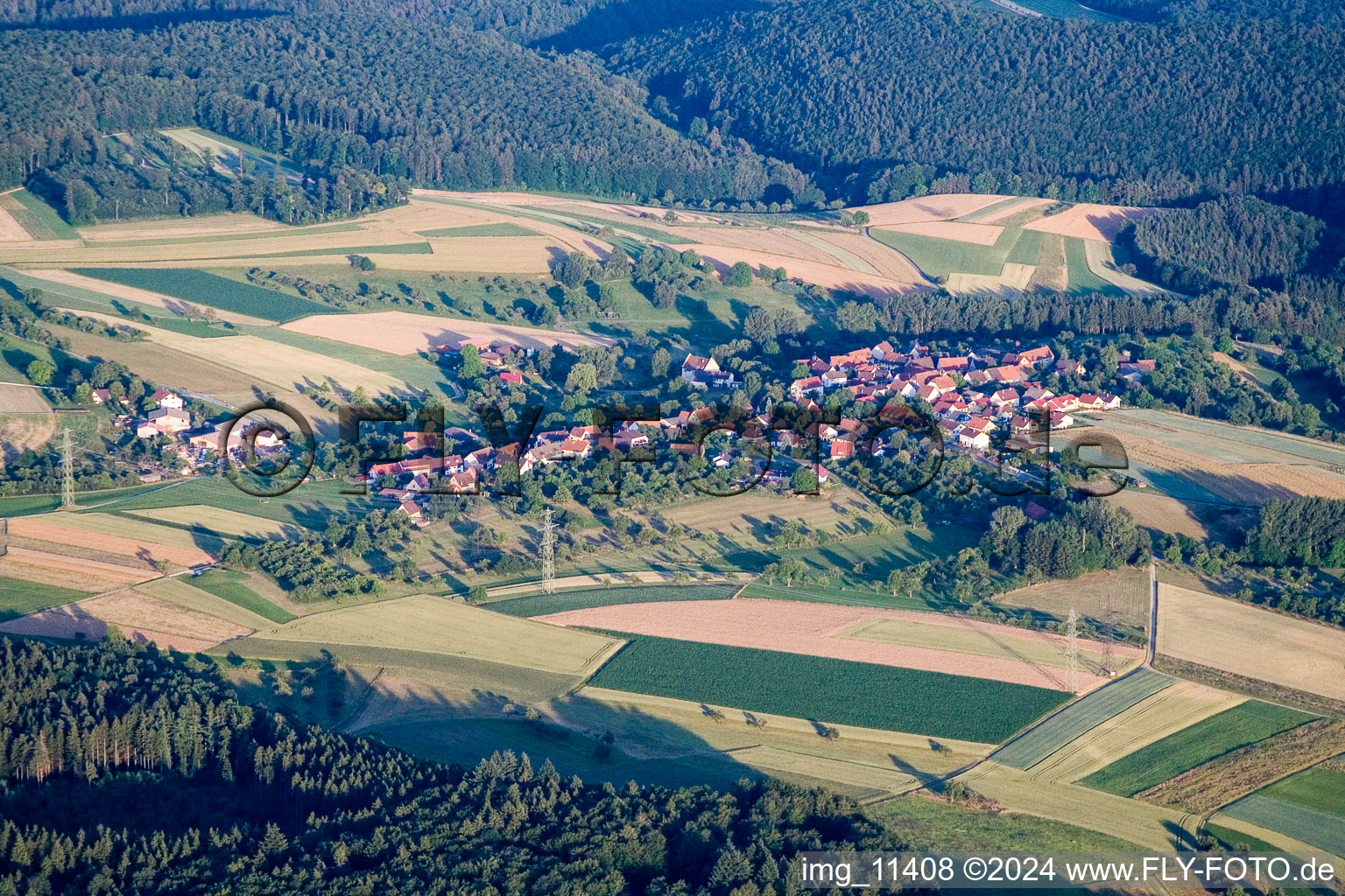 From the east in the district Bargen in Engen in the state Baden-Wuerttemberg, Germany