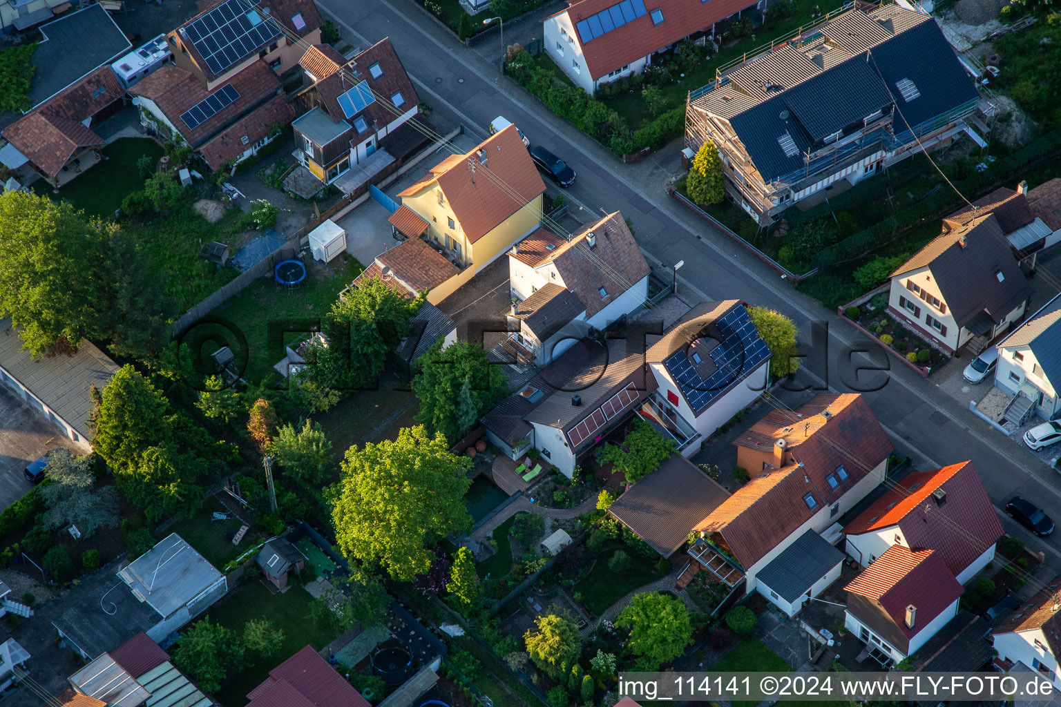 Kandel in the state Rhineland-Palatinate, Germany viewn from the air