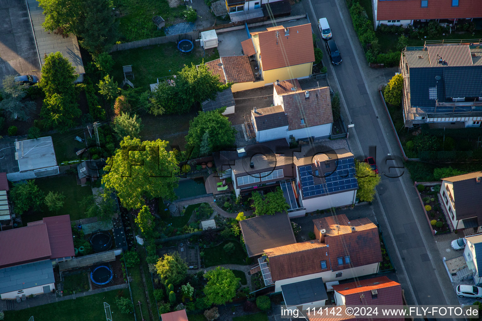 Drone recording of Kandel in the state Rhineland-Palatinate, Germany