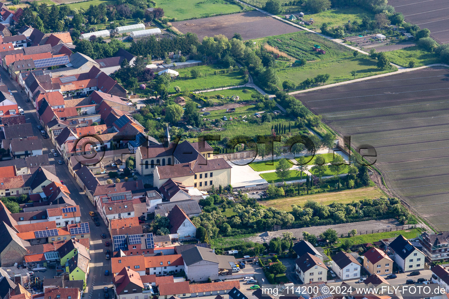 Hallberg Castle Garden in Fußgönheim in the state Rhineland-Palatinate, Germany