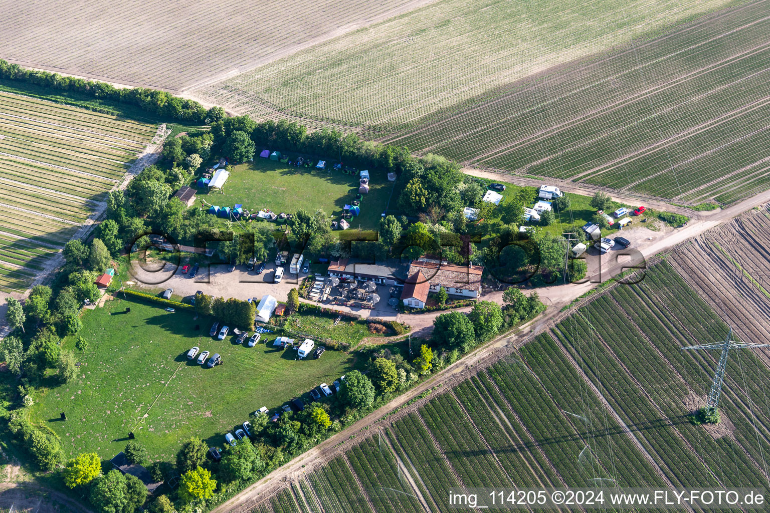 Aerial view of SV OG in Mutterstadt in the state Rhineland-Palatinate, Germany