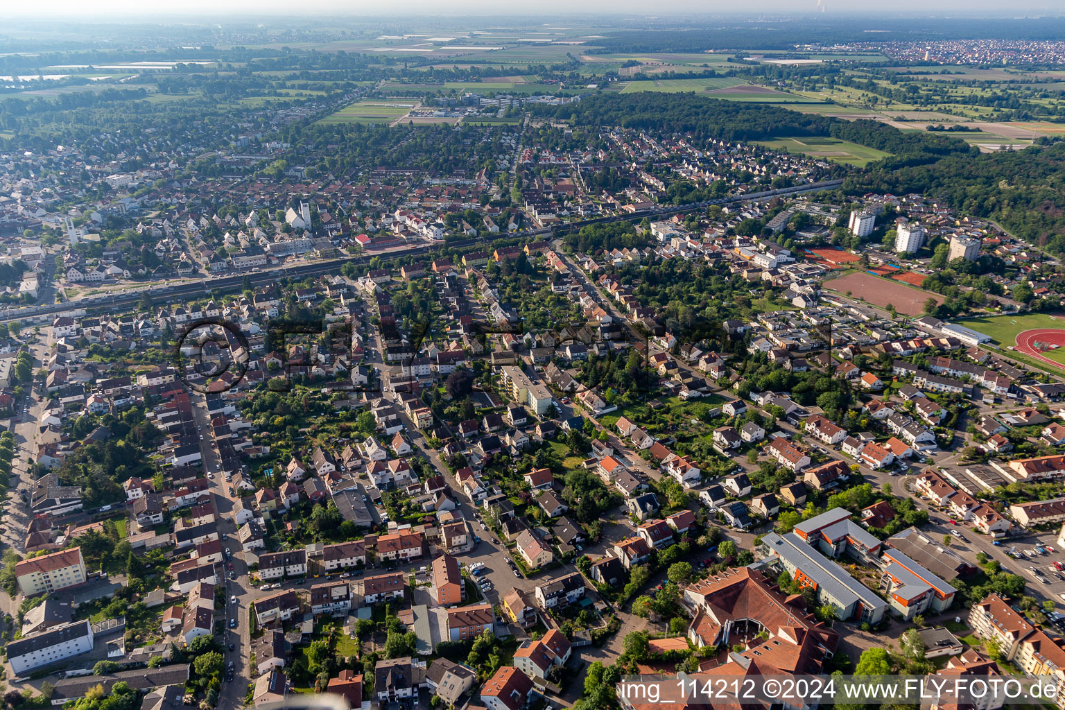 Limburgerhof in the state Rhineland-Palatinate, Germany from above