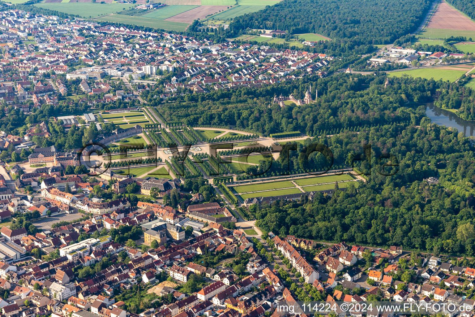 Castle Garden in Schwetzingen in the state Baden-Wuerttemberg, Germany