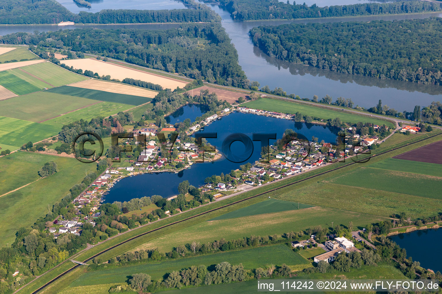 Hohwiesensee in Ketsch in the state Baden-Wuerttemberg, Germany