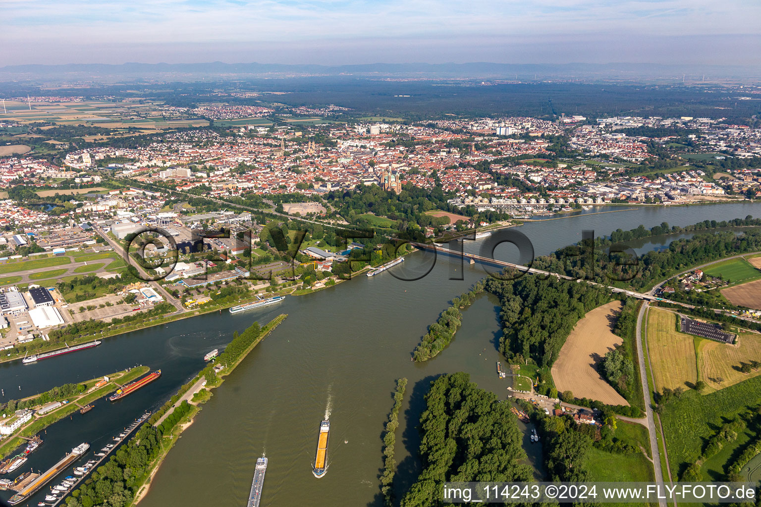 Rhine Bridge B39 in Speyer in the state Rhineland-Palatinate, Germany