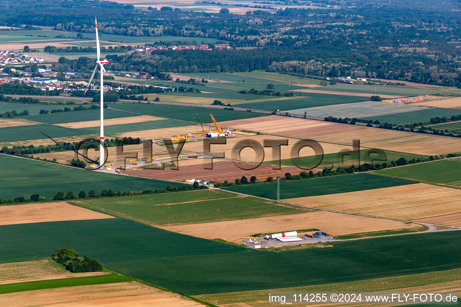 WKA construction site in Schwegenheim in the state Rhineland-Palatinate, Germany