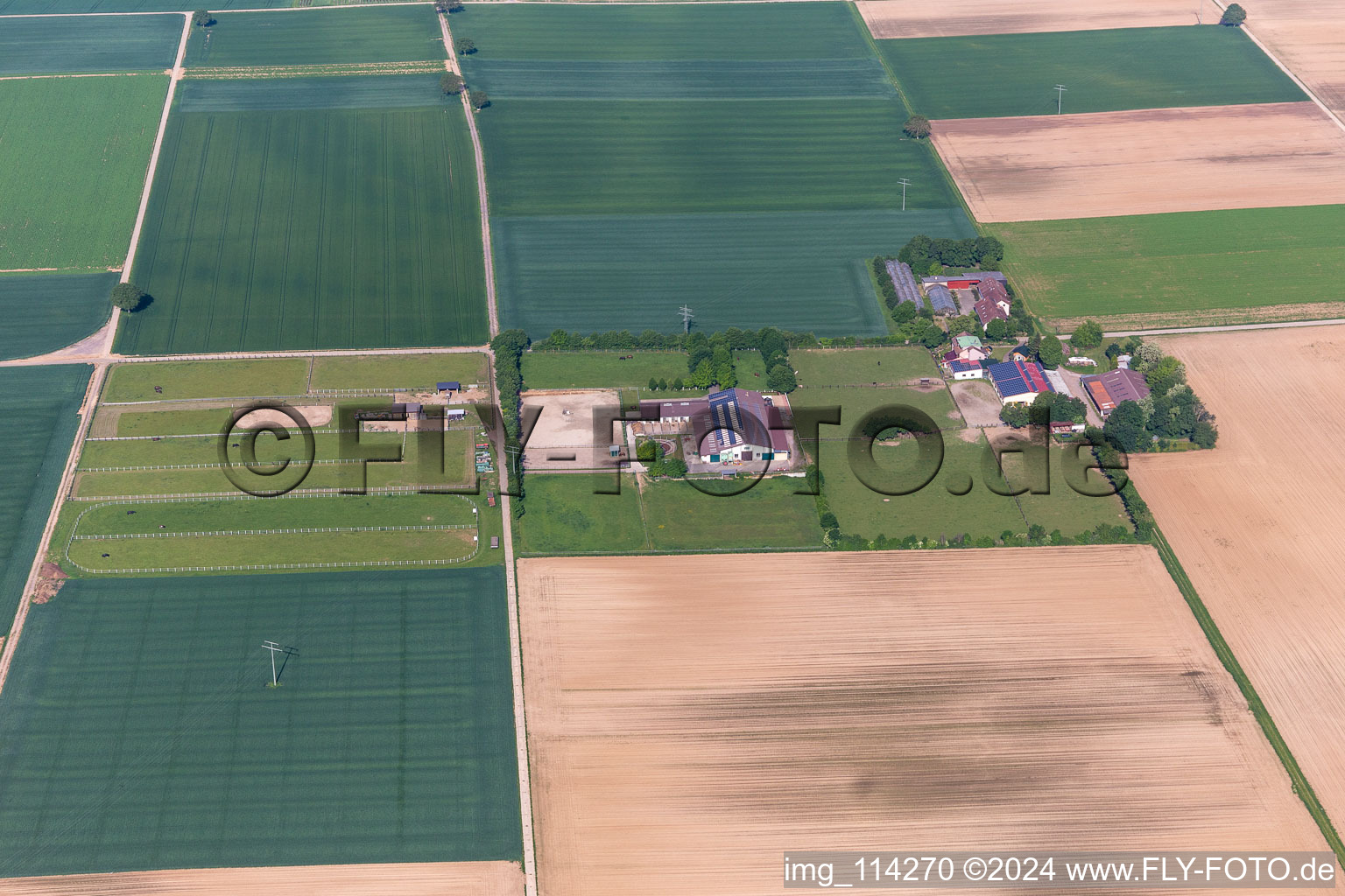 Ottersheim bei Landau in the state Rhineland-Palatinate, Germany viewn from the air