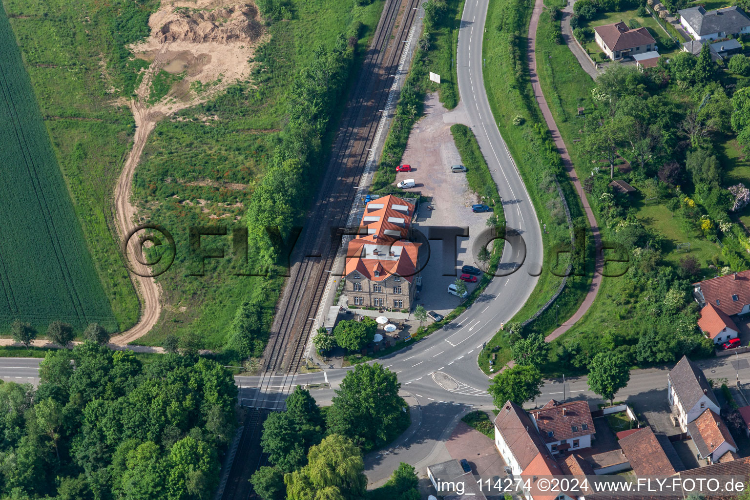 Hotel to the train station 1894 in Rohrbach in the state Rhineland-Palatinate, Germany