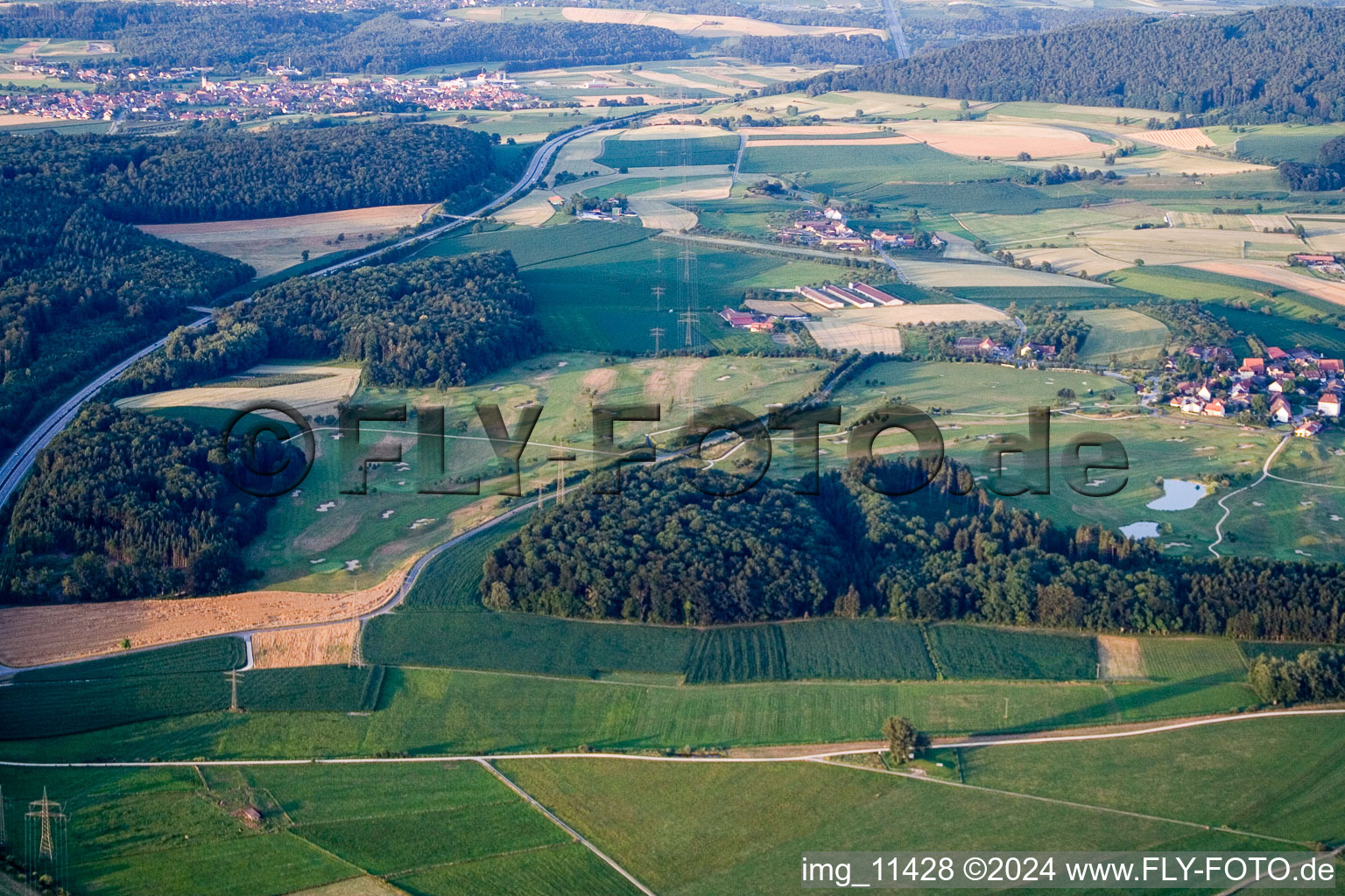 Volkertshausen in the state Baden-Wuerttemberg, Germany seen from above